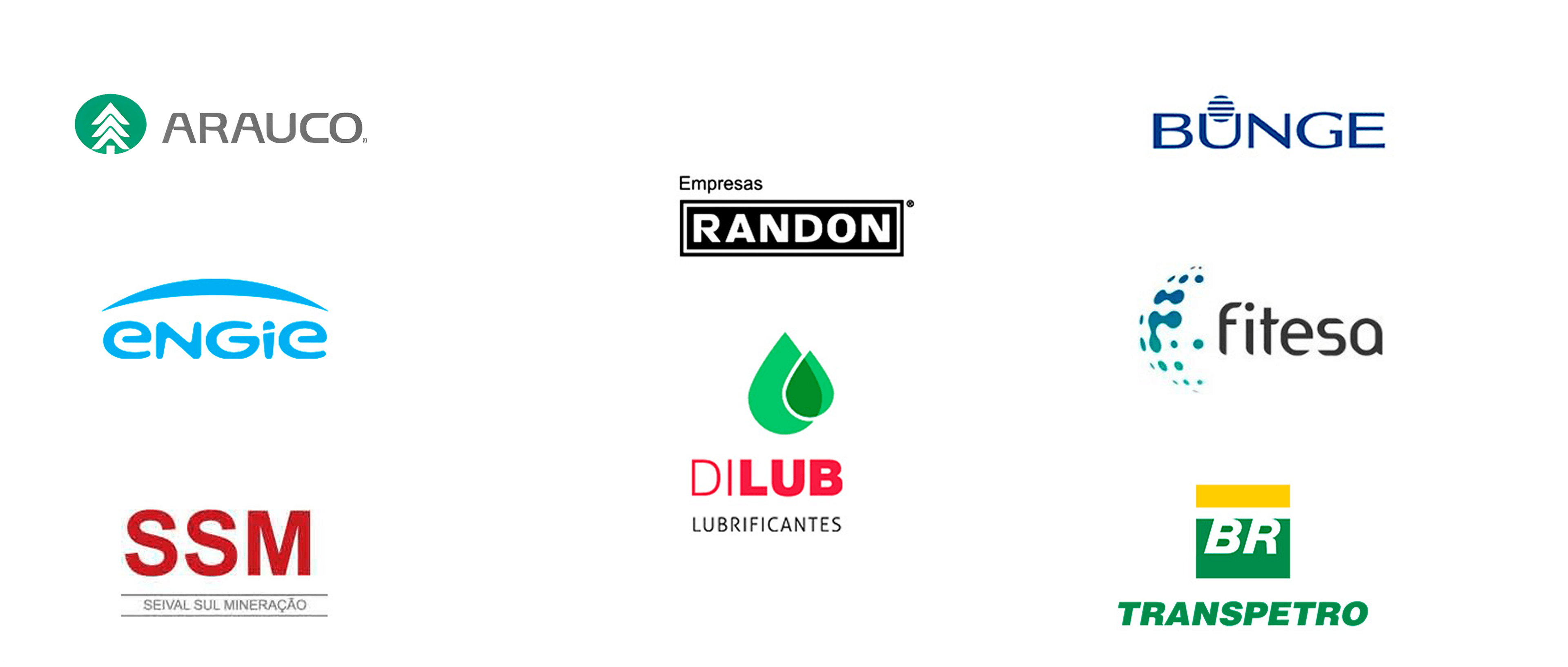 Logos dos clientes e parceiros da Inova